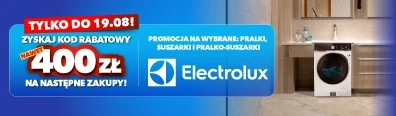 AGD - Electrolux - kod na kolejne zakupy - 0825  - baner główny mobi belka 396x116 - kat. pralki, suszarki, pralko-suszarki